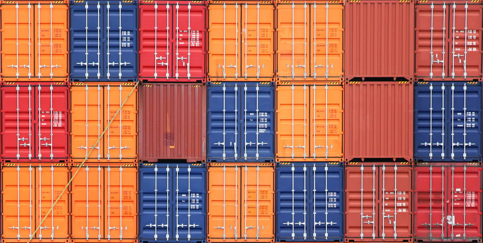 Cargo containers port shipping background